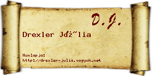 Drexler Júlia névjegykártya
